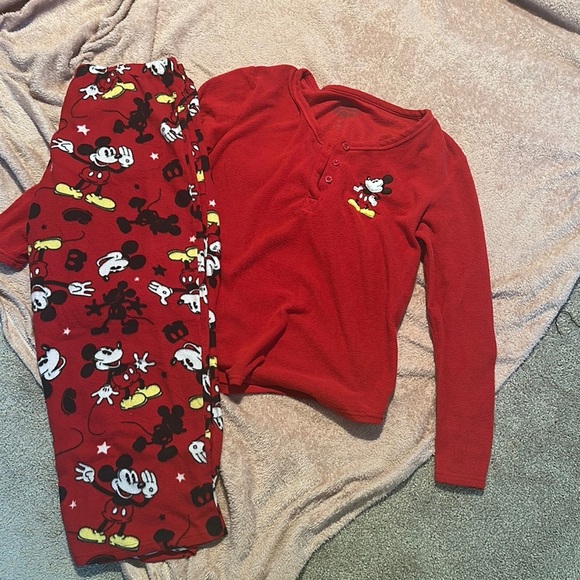 Disney Other - Disney Red Mickey Mouse Pajama Set
